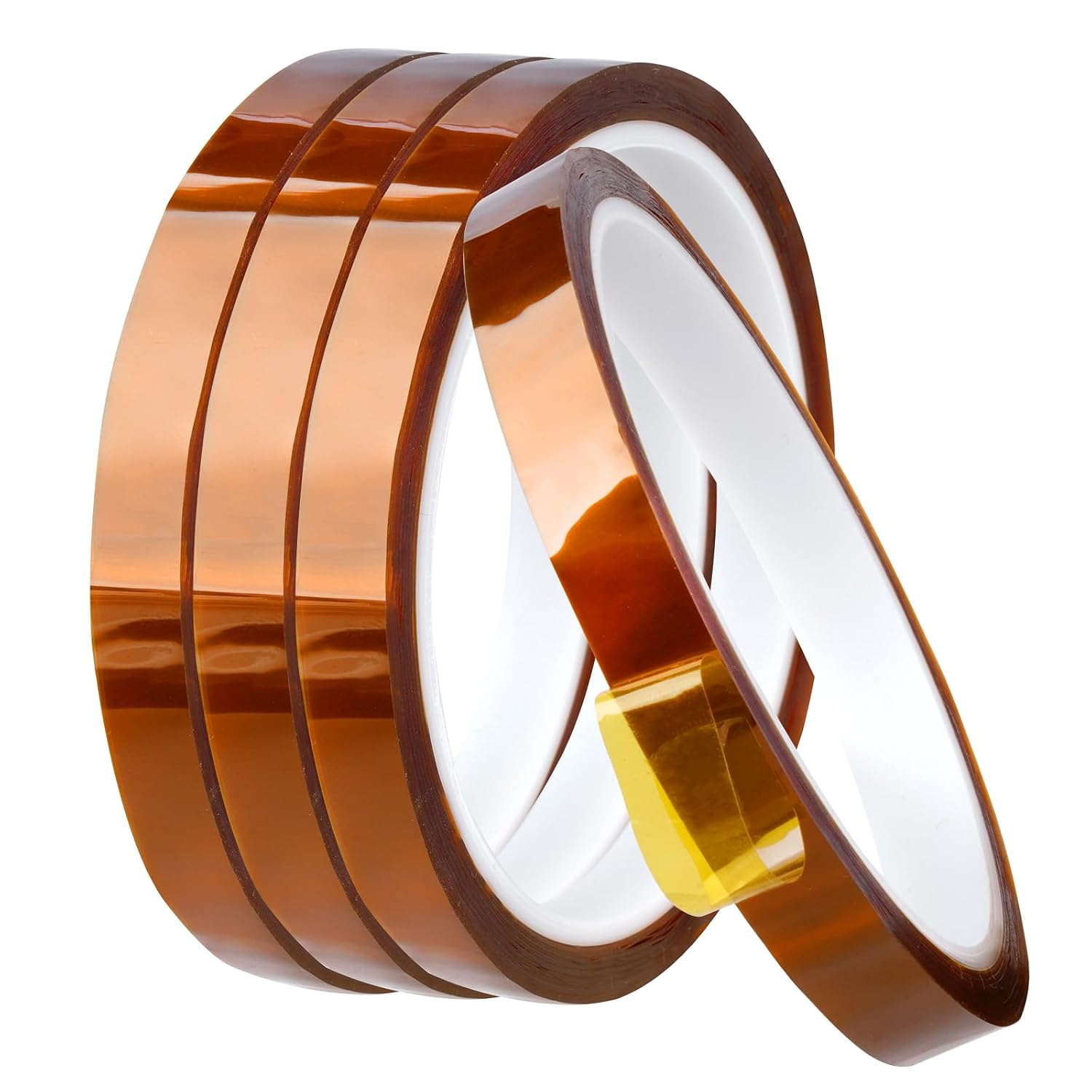 High Tape, 4 Rolls Heat Transfer Tape Heat Resistant Tape High Temp No Residue for Sublimation, Heat Press Electronics, Soldering, Max Temp 480℉/250℃, 10mm x 33m(108ft)