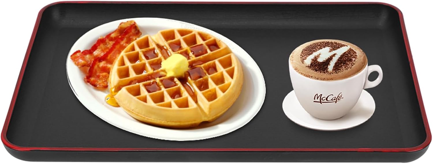 Japanese Plastic Rectangular Serving Tray, Japanese Trays Rectangular Plastic Tray Versatile Small Snack Tea Serving Trays, Food Serving Trays for Restaurant Home Hotel (30 * 20cm)