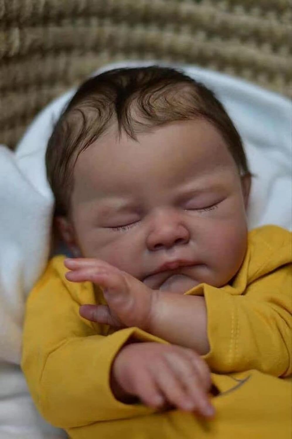 Lifelike Reborn Doll 19inch Soft Body Silicone Baby Dolls Realistic Newborn Size Reborn Baby Dolls Boy Cute Sleeping Babies Reborn Toy