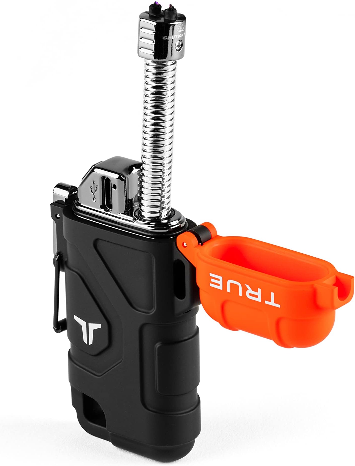 TRUE Plasma Lighter, Black/Orange, One Size