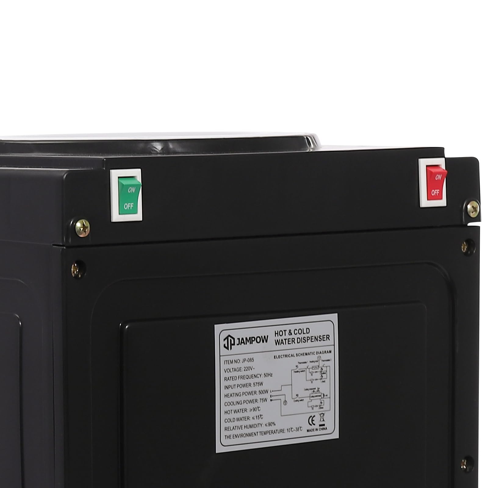 550 W/75 W Distributore di acqua elettrico per ufficio, casa, refrigeratore d'acqua elettrico per la vostra camera da letto, negozio di alimentari, scrivania può secchio e secchio filtro con una