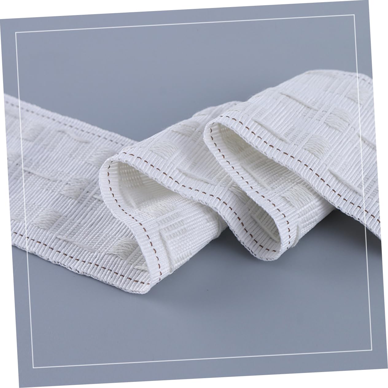 PRETYZOOM 50m Sangle de Rideau Accessoires pour Rideaux Bande de Renfort Ruban pour Plis de Rideaux Non Tissé Blanc Œillets à Perforer Ceintures