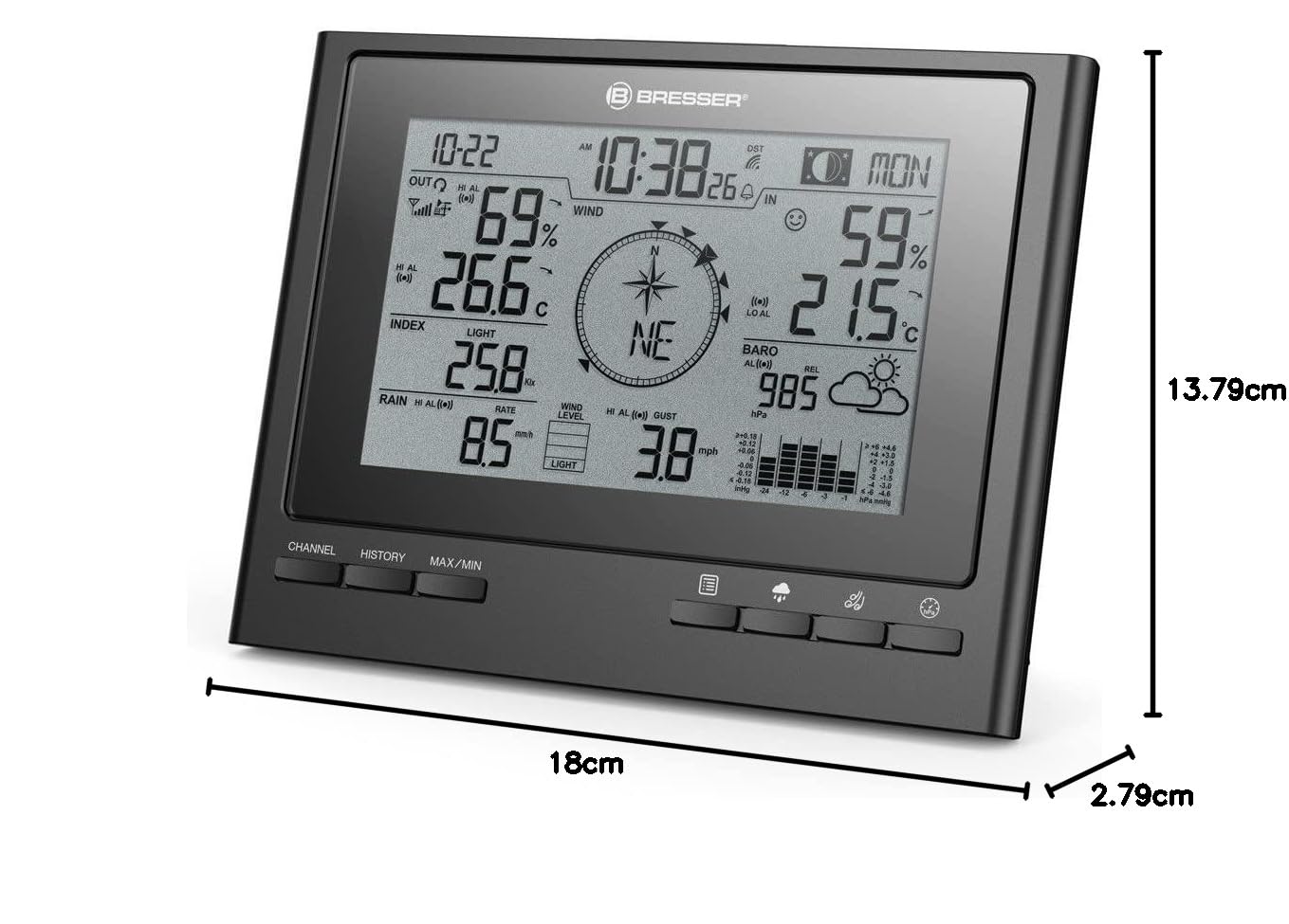 Base aggiuntiva BRESSER per stazione meteorologica ClimateScout 7003100 nero