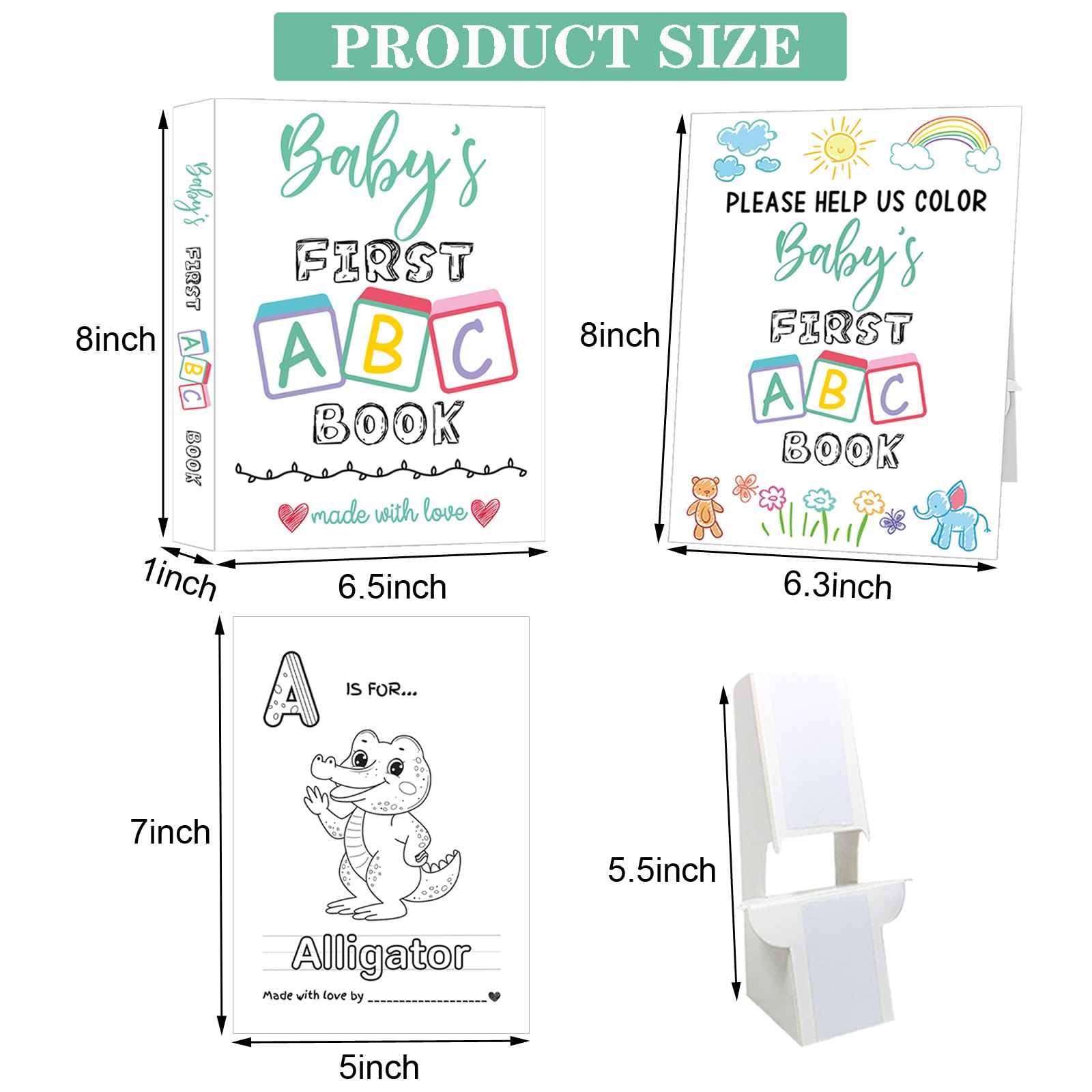 amazon-com-baby-s-first-abc-book-baby-shower-activity-keepsake-game-abc-coloring-baby-shower-guest-book-alternative-baby-s-first-alphabet-coloring-book-alphabet-a-to-z-coloring-pages-home-kitchen for Free Printable Printable Abc Book Template Amazon.com: Baby's First ABC Book Baby Shower Activity Keepsake Game, ABC Coloring Baby Shower Guest Book Alternative, Baby's First Alphabet Coloring Book, Alphabet A to Z Coloring Pages : Home & Kitchen for Free Printable Printable Abc Book Template