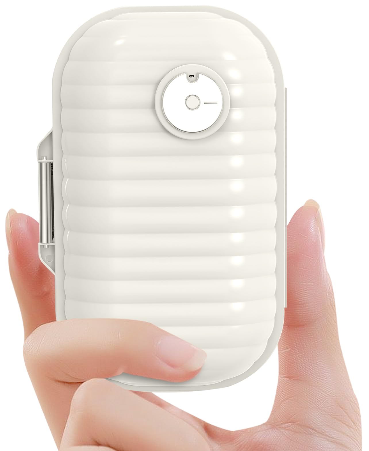 GLODEALS Travel Pill Organizer, 7 Day Portable Pill Case, Small Pill Box for Pocket Purse Portable Medicine Vitamin Container (Pearl White,1 Pack)