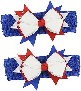 2 Peças De Laços De Cabelo Para Bebês Crianças Acessórios De Cabelo Bandana Americana Bandana Bandana Bandeira Eua Bandana Bandana Bandana Bandana Bandana Bandana