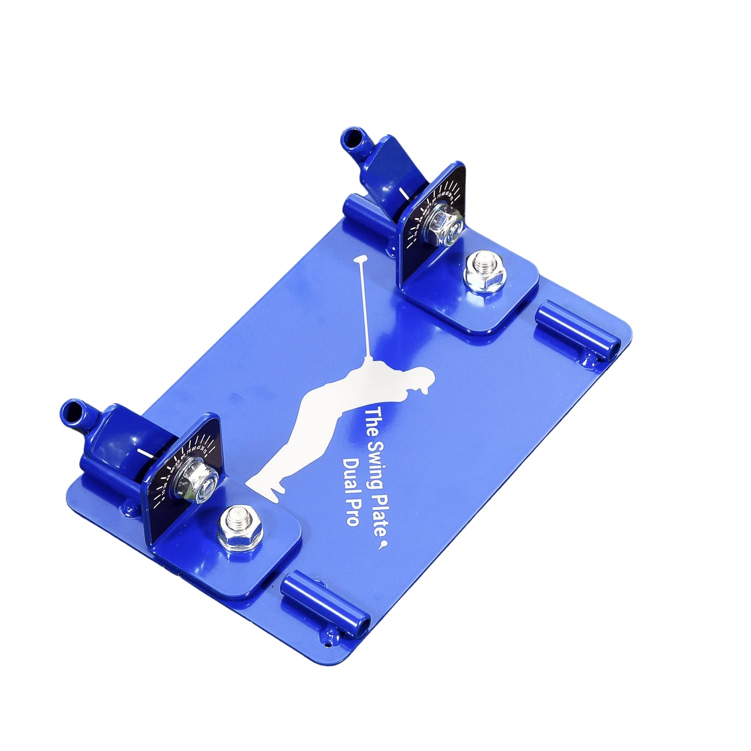 GolfTrainingAids Swing Plate Dual PRO by Jamie Brittain - Swing Analyzer Aid - Fits Standard 8mm Alignment Rod Sticks - Teaching Swing Plane Perfector - Indoor/Outdoor Golfing Practice