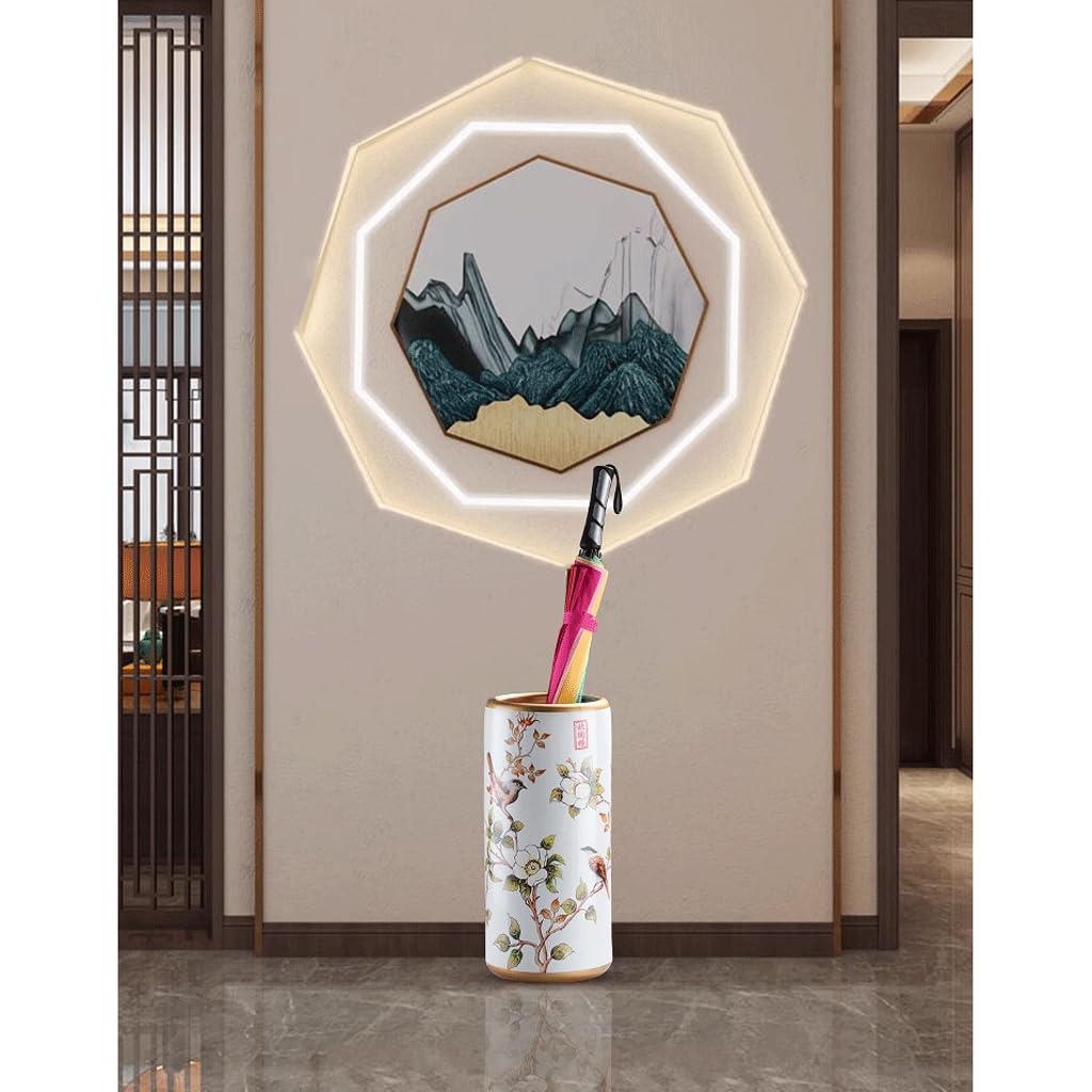 Amazon｜傘立て ヴィンテージセラミック傘立て中国磁器傘ホルダー花瓶