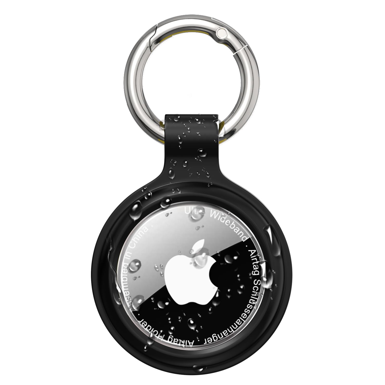 PESTON Hülle für Apple AirTag Schlüsselanhänger - IP67 wasserdichte Hülle mit 360° stoßfestem Rundumpanzer - Airtag Anhänger für Schlüssel, Koffer, Hundehalsband & Kinder