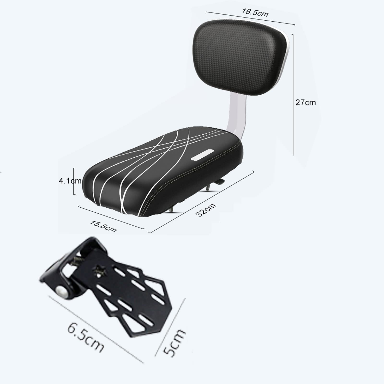 Sedile posteriore for bicicletta, con poggiapiedi pieghevoli
