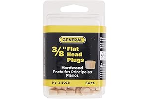 Premium 3/8-Inch Wooden Flat Head Plugs (50-Pack)