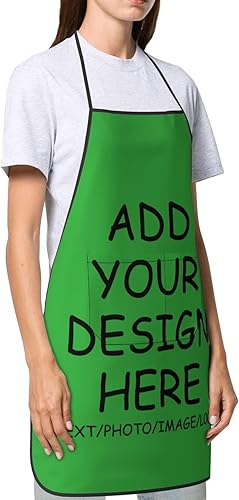 Miniatura 5 de Personalized Aprons For Women Men Custom Apron With Pockets Picture Text Logo