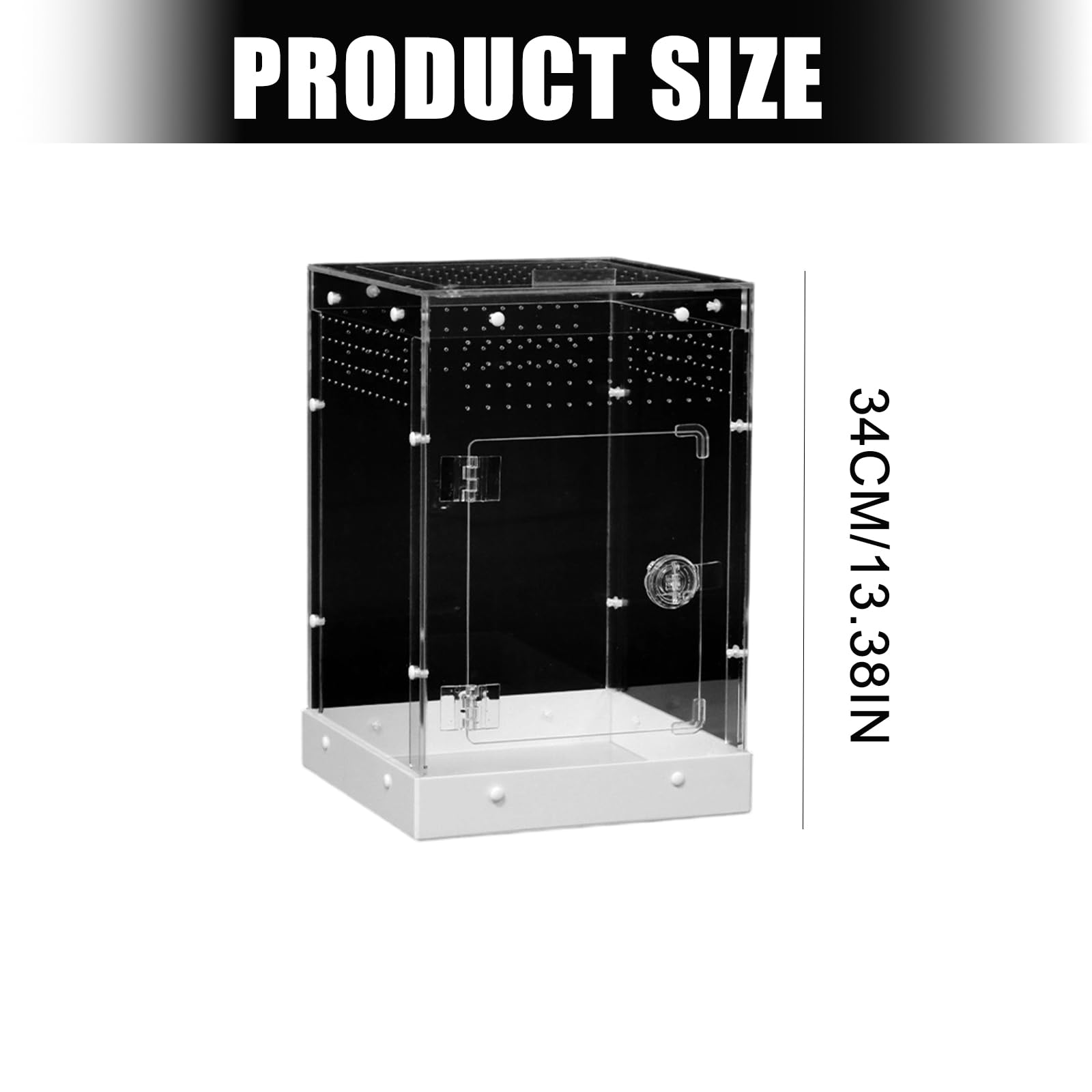 Caja de observación Terrario para Mascotas de Reptiles para albergar Ranas o Serpientes con Sistemas de ventilación Decoraciones para hogar Tanques de observación de Mascotas ventilados