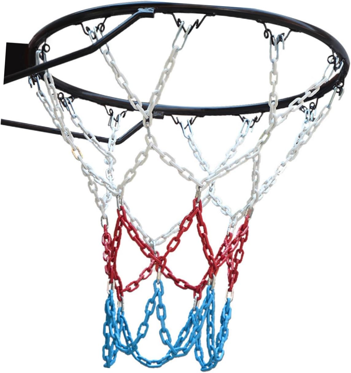Generic 1pc Chain Basketball Net Rust Nets Basketball Net Chain Heavy Duty Basketball Rim Netball Replacement Basket Hoop Net Outdoor Basketball Pool Synthetic Steel