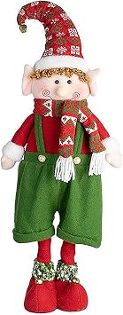 24.4 Inches Christmas Elf Decorations,Christmas Spirit Dollss with Telescopic Length Leg,Festive Holiday Decorations for Christmass Party Favors Holiday Decor and More boy