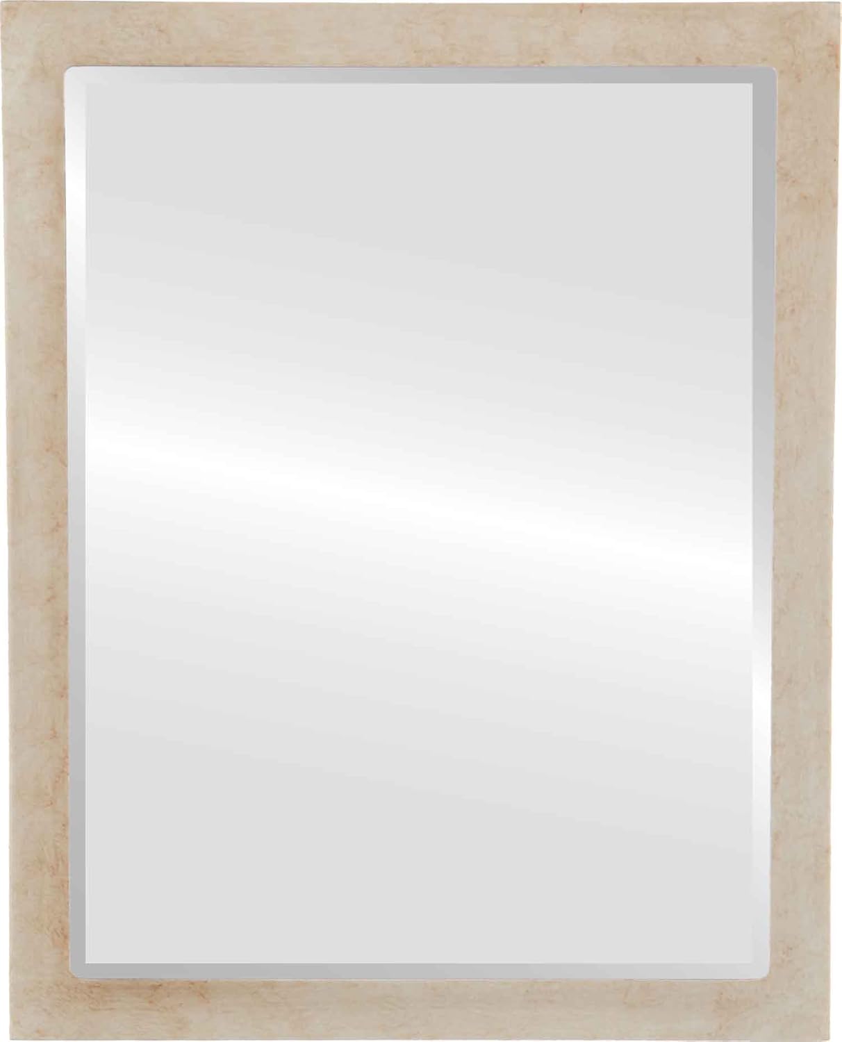 OVALCREST Rectangle Beveled Wall Mirror for Home Decor - Manhattan Style - Matte Black - 22x26 Outside Dimensions