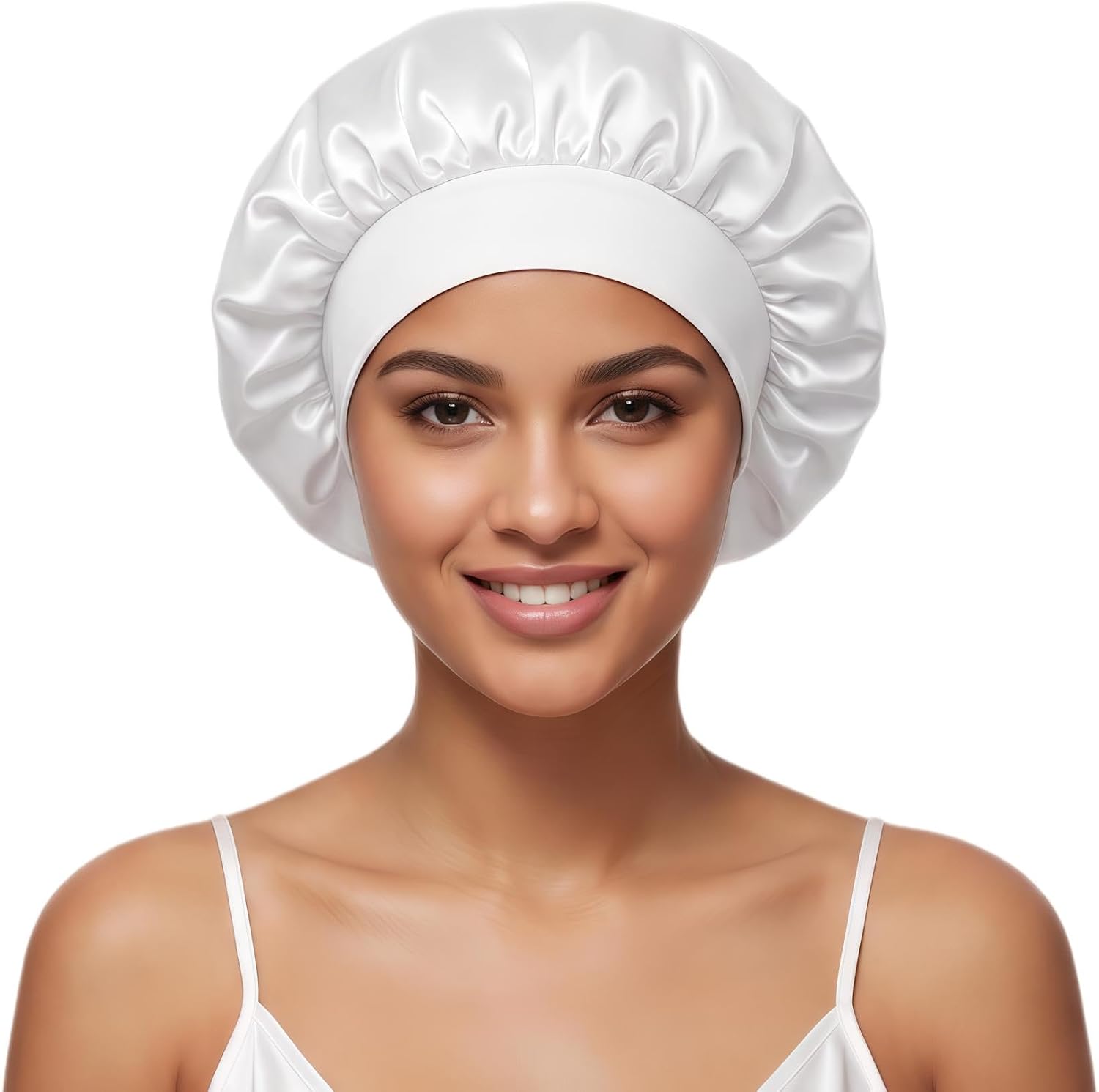 Silk Bonnet for Sleeping Women Men Curly Hair, Soft Satin Bonnet Sleep Cap