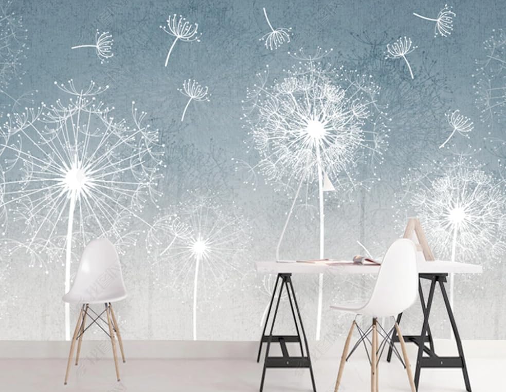 Fleur de pissenlit en poster géant mural intissé lavable de dimensions 150x105 cm