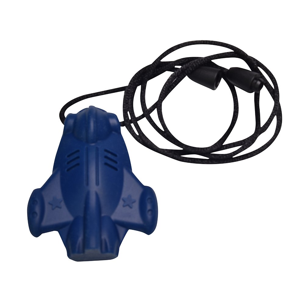 CHU-BUDDY Space Jet Non-toxic Chewy Teether (Navy Blue)