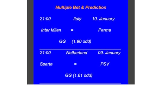 multiple bet prediction