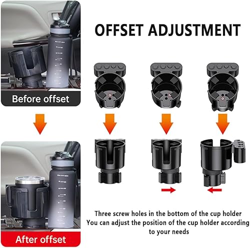 Miniatura 6 de Portavasos de coche 2 en 1 + soporte para monedas, portavasos creativos para automóviles con posavasos antideslizantes para almacenar varias monedas