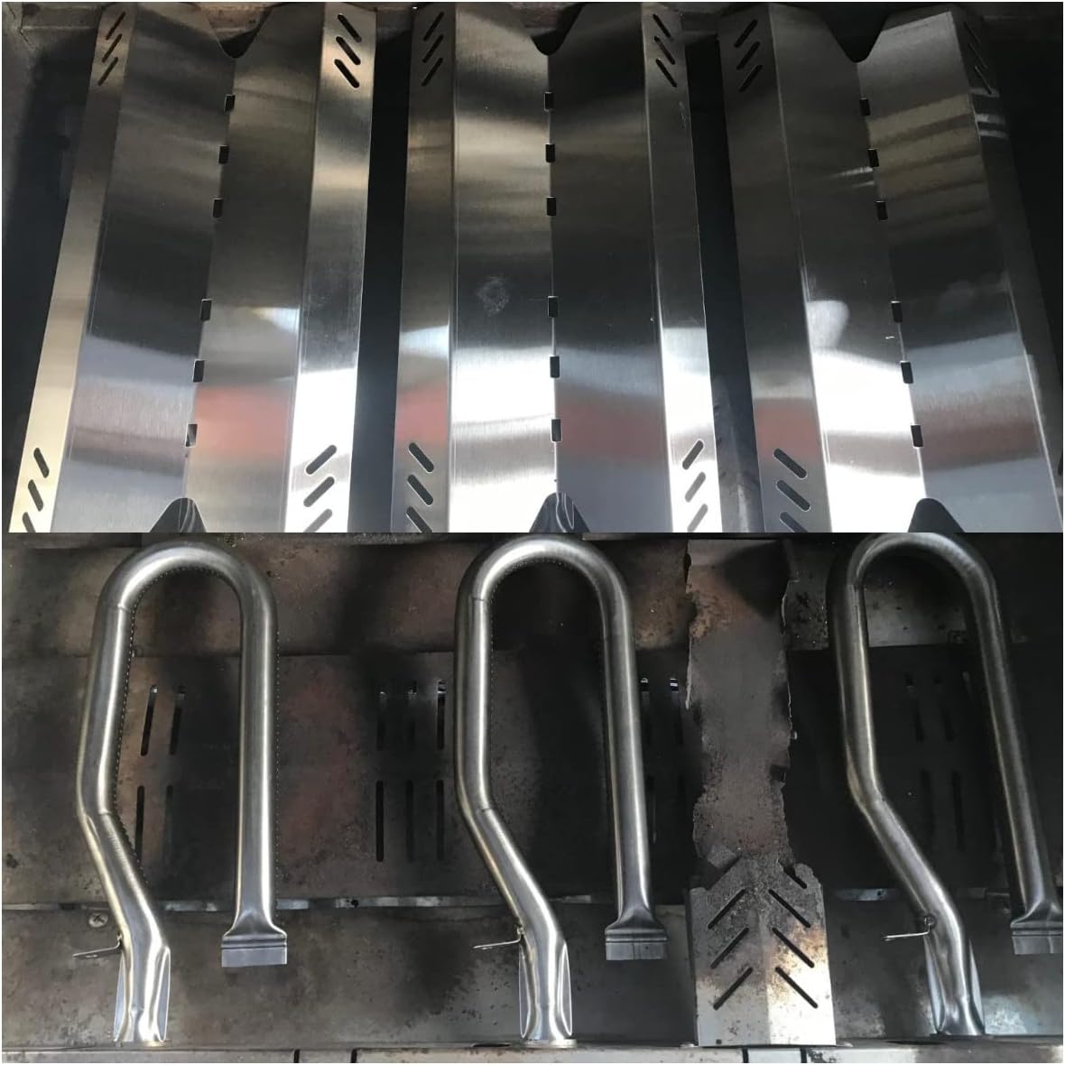 Hisencn Grill Repair Kit Replacement for Members Mark BQ05046-6, BBQ Pro BQ05041-28, BQ51009, Sam's Club, Outdoor Gourmet Gas Grill Models, Stainless Steel Pipe Burner Tube, Heat Plate Tent Shield