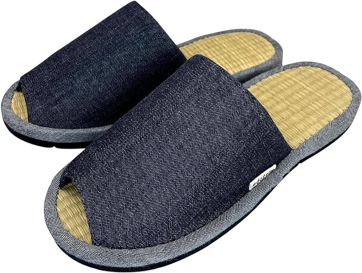 Edoten Slippers Scuffs Room Shoes Rush Made in Japan Okayama Denim Front Opening At Home Men's Ladies'