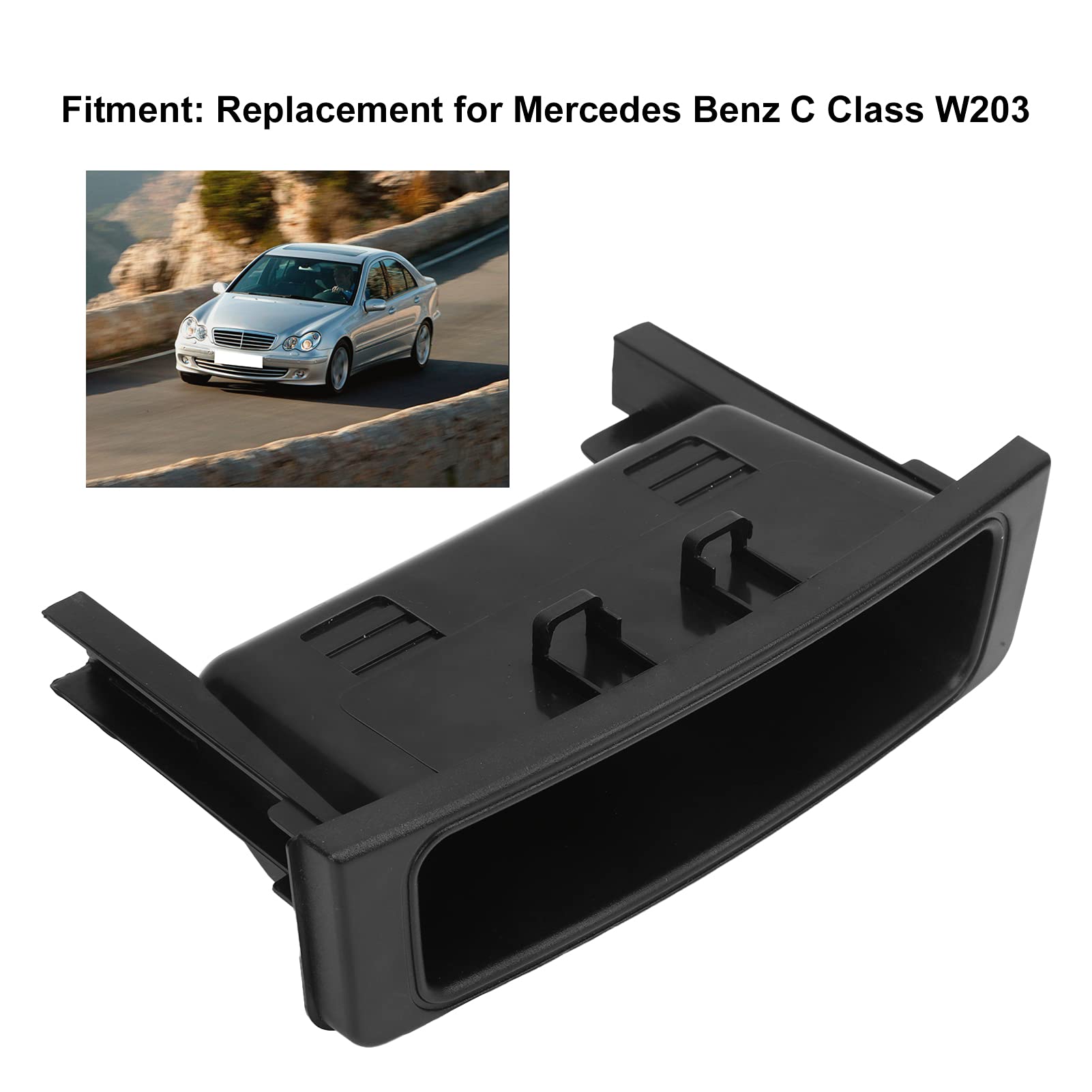 Vassoio portaoggetti della console centrale, Qiilu Center Console Tray Organizer Box Accessori 20368302917C45 per Mercedes Benz Classe C W203