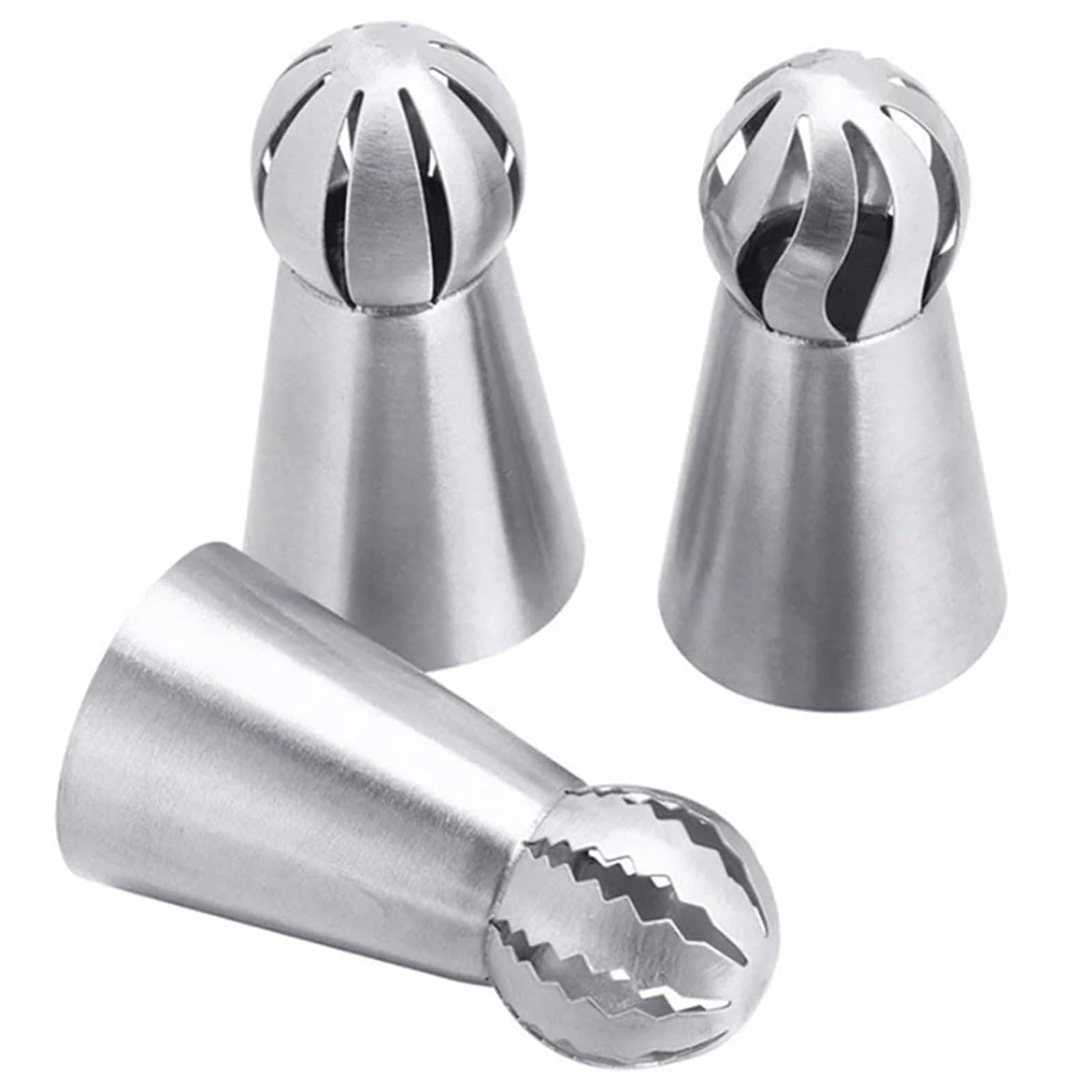1 boquilla de pastelería de acero inoxidable para glaseado, puntas de decoración de bolas, boquillas de glaseado para glaseado, suministros de puntas de pastelería (C)