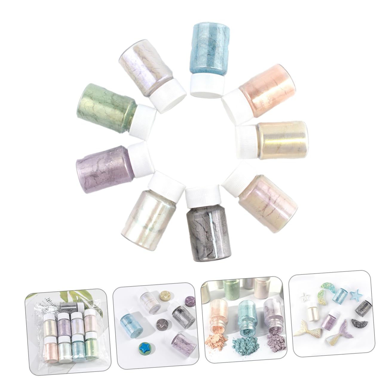 LALAFINA 27stücke Teiliges Mica Pigmentpulver Set Praktische Schimmernde Farbpigmente Für Kosmetik Seifenherstellung Nagelkunst Und Kunsthandwerk Für Anfänger Und Profis
