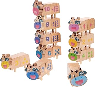 HONMEET 1 Conjunto De Brinquedos De Madeira Brinquedos Para Crianças Brinquedos Para Crianças Brinquedos De Empilhamento Brinquedos De Equilíbrio Brinquedos De Equilíbrio Blocos De