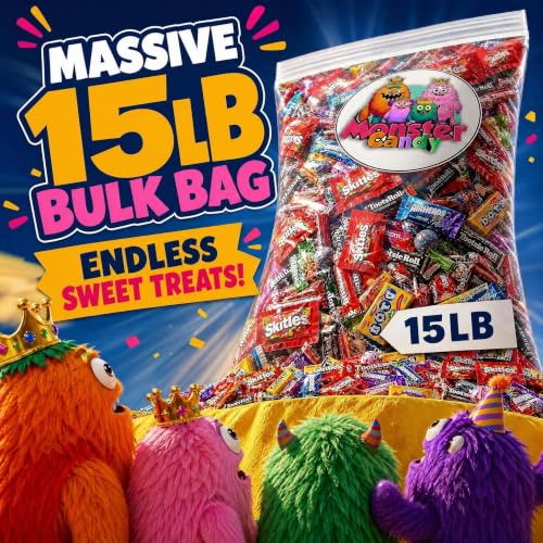 Image of Party Favor Candy Mix - 15 lb Stuffers Candy Bulk - Goodie Bag Stuffers for Kids Party Favors - Candy Variety Pack - Bulk Candy Bags - Bulk Candy Individually Wrapped Candies - Parade Candy - July 4th