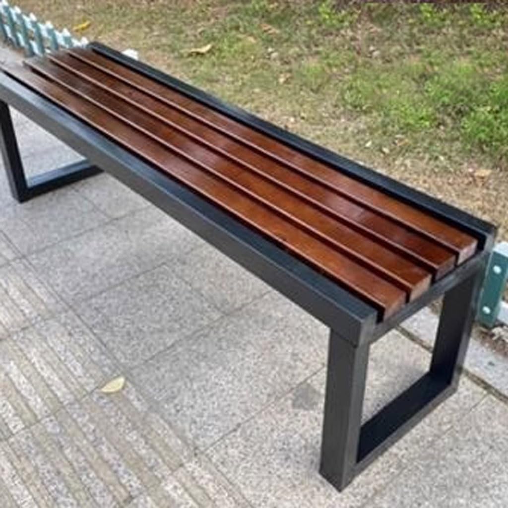 Patio Furniture Bench Park Chair Outdoor Bench Outdoor Courtyard Mall Outdoor Bench(Color:A 150CM)