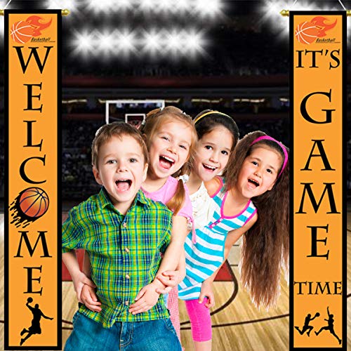 Basketball Party Decorations Porch Sign Hanging Banner - Basketball Sport Birthday Party Supplies Welcome Wall Decoration Indoor/Outdoor #TOP5
