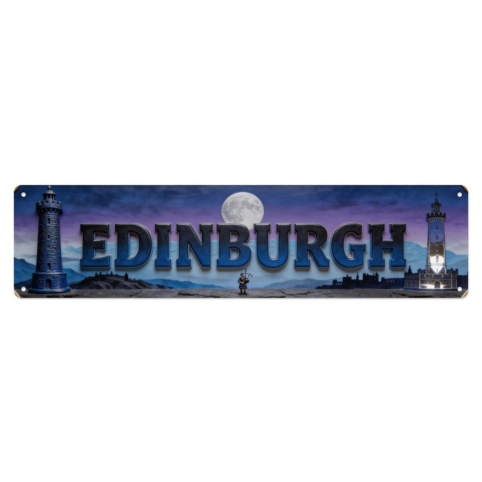 Edinburgh Scotland Retro Metal Tin Sign