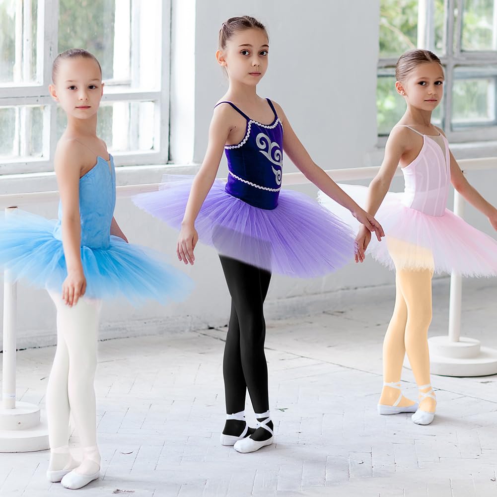 Medias de Ballet Convertibles para Niña 90D 3Pcs Rosa Carne