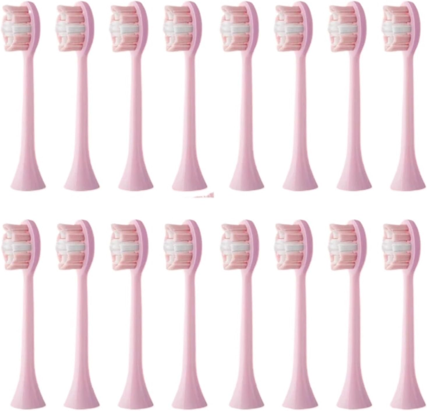 Replacement Toothbrush Head ，Compatible for BOMIDI ，TX5 Electric Soft Bristles Nozzles(16PCS Pink)