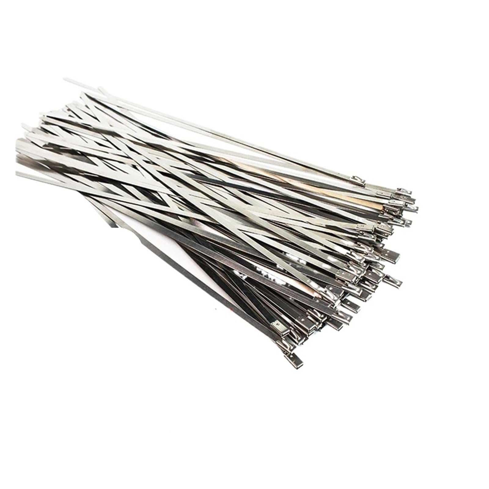 Stainless Steel Cable Ties 20PCS Stainless Steel Cable Ties Exhaust Wrap Self-Locking Zip Tie Multi-Purpose Metal Locking Tidy Organizer for Home(200mm)