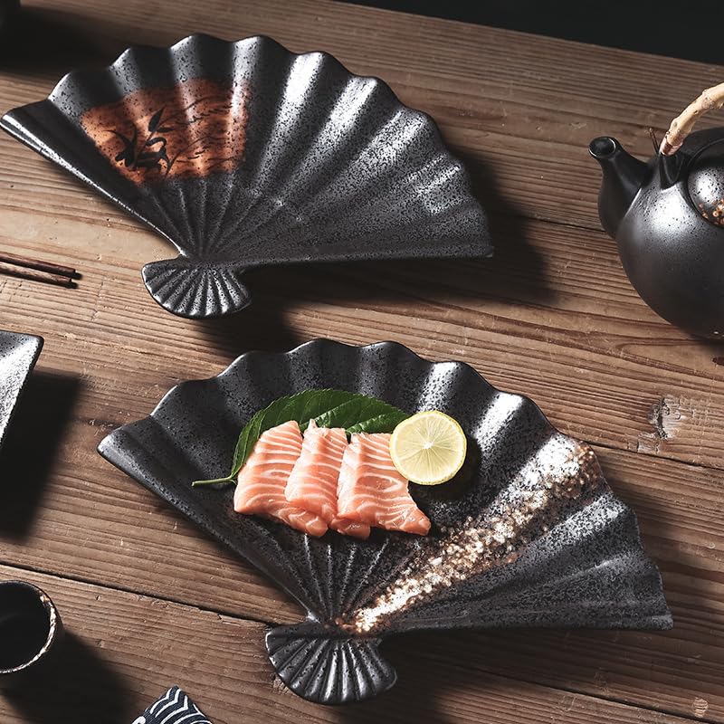 Assiettes à salade et plateau à sushi japonais en éventail pour cuisine - 2