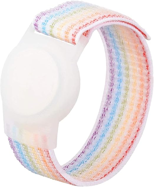 Kids Bracelet Case for AirTag, Nylong Watch Wand Case Compatiable with AirTag for Kids Children Elder.(Seven Colors)