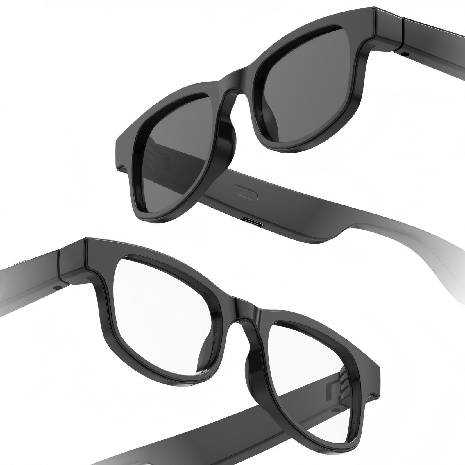AI Smart Glasses for Men Translation Glasses Bluetooth Speaker with Photochromic Lens for Outdoor Indoor Hands Free Calls