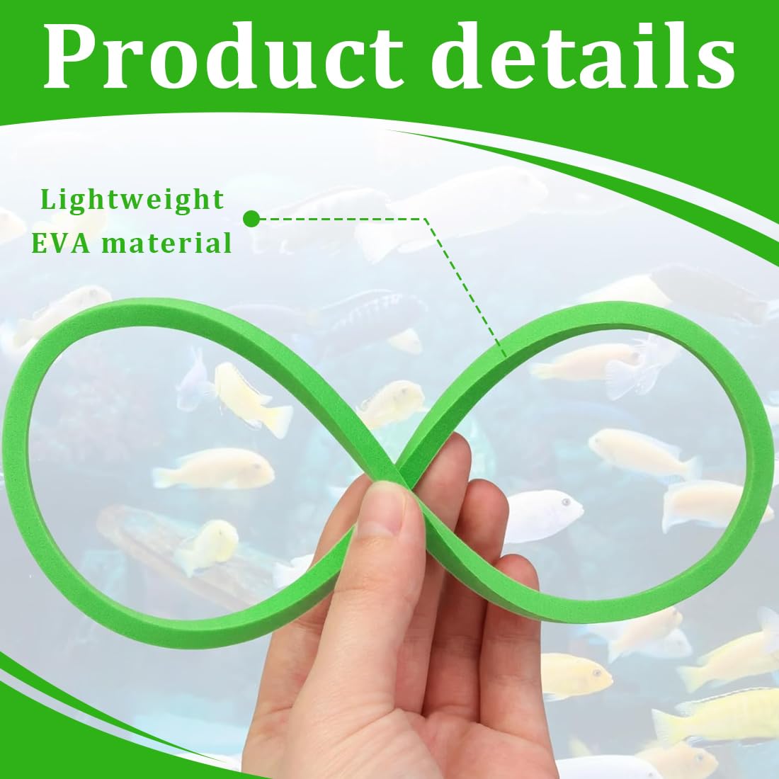 WUSJCOF 5 Pièces Anneaux Flottantes d'Aquarium, Corail Flottant en Mousse, Anneau d'alimentation Poisson pour Aquarium avec Plante Aquarium (5 tailles)