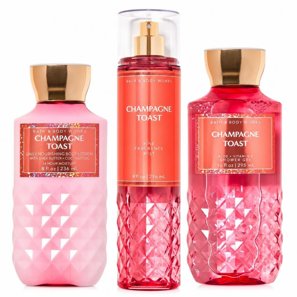 Amazon | Bath & Body Works - Champagne Toast - Daily Trio - Shower