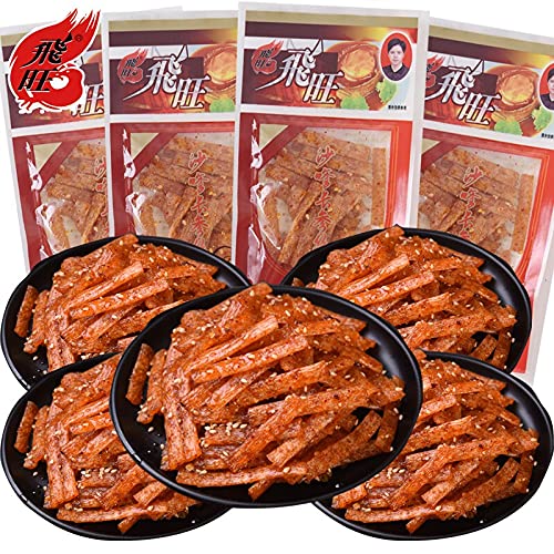 YUYONGTANG 18gFeiwang Hunan tiras picantes 8090 aperitivos nostálgicos tiras picantes rebanadas picantes piel picante, tiras largas de ginseng seda