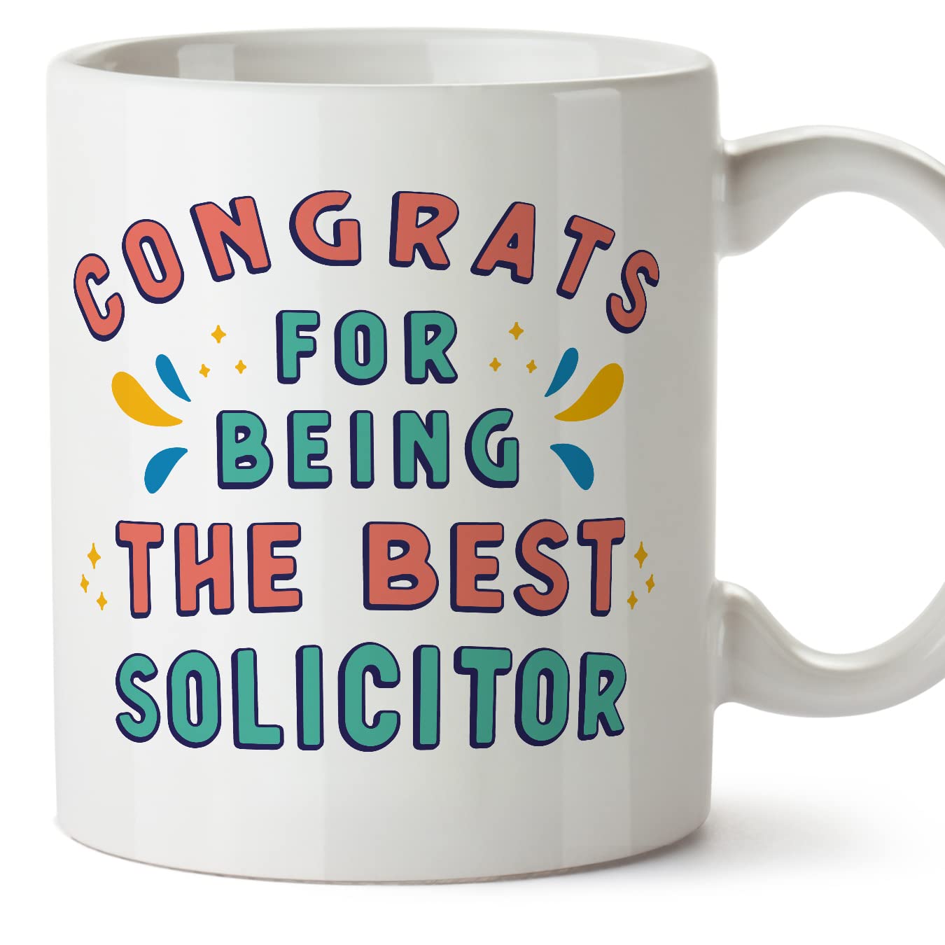 MUGFFINS Solicitor Mug - in English - Congrats for Being The Best - Funny Gift for Colleagues - Ceramic 11oz Mug