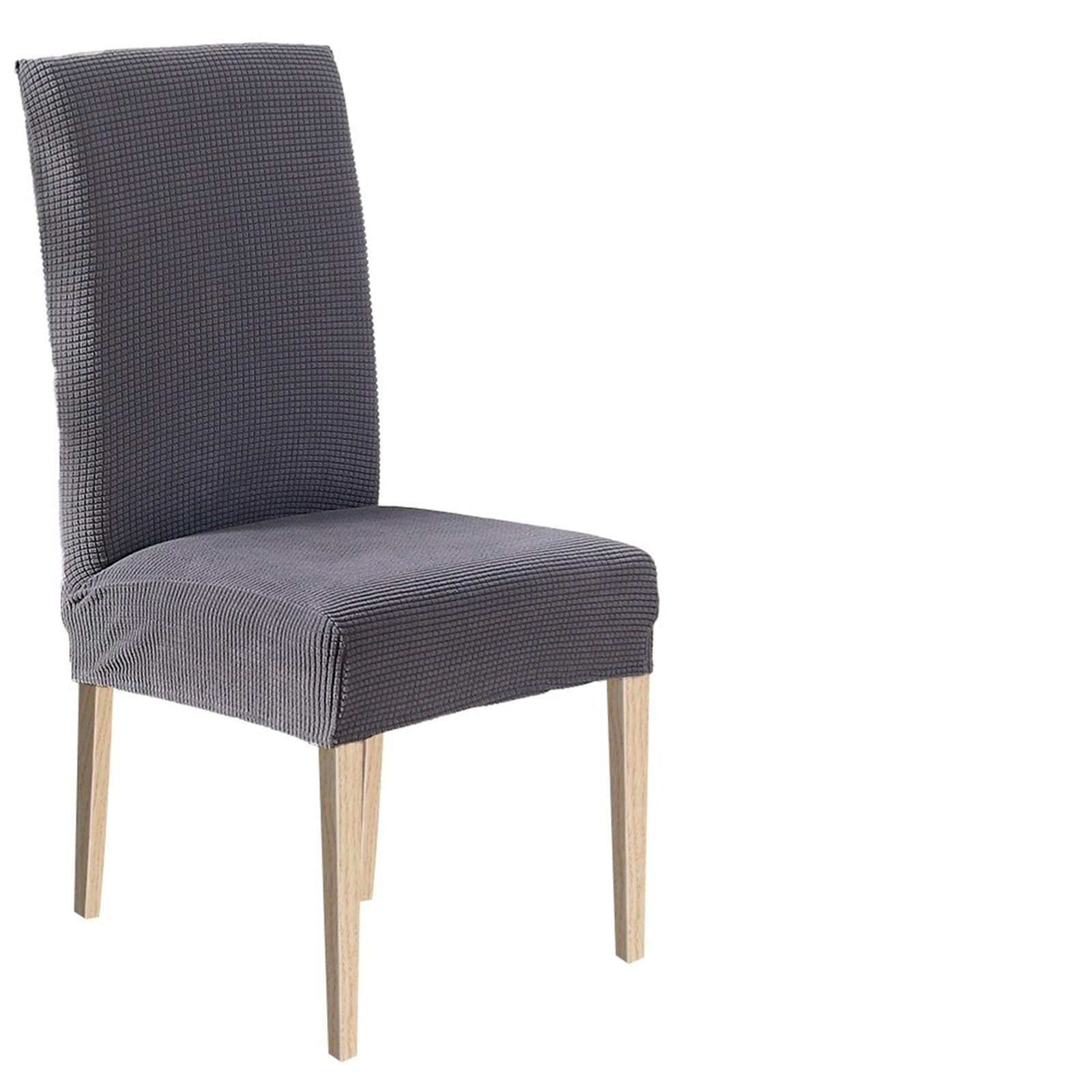 QXBFNDC Chair Covers 1/2/4/6pcs Dining Chair Cover Jacquard Spandex Slipcover Protector Case Stretch for Kitchen Chair Seat Hotel Banquet Elastic(Style 1 gray,4 pcs)