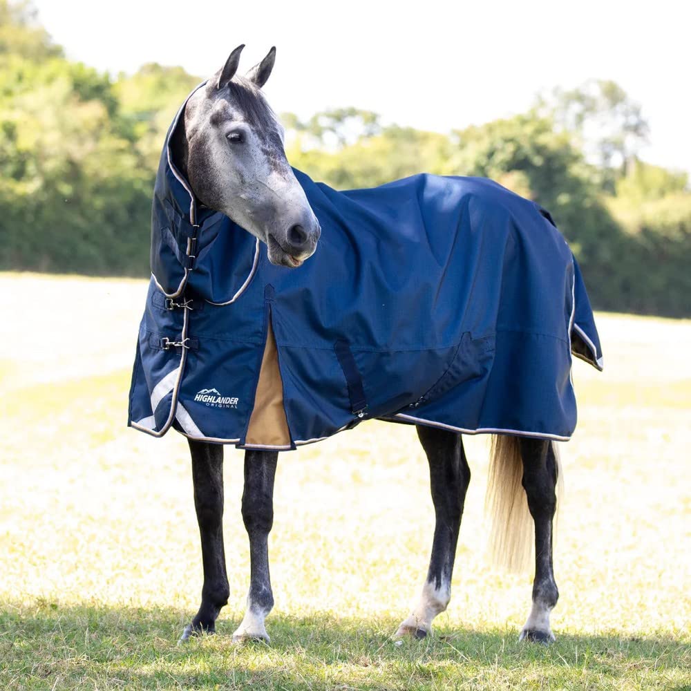 Shires Highlander Plus 0g Lite Combo Turnout Rug - Navy 6'9" / 81", Navy