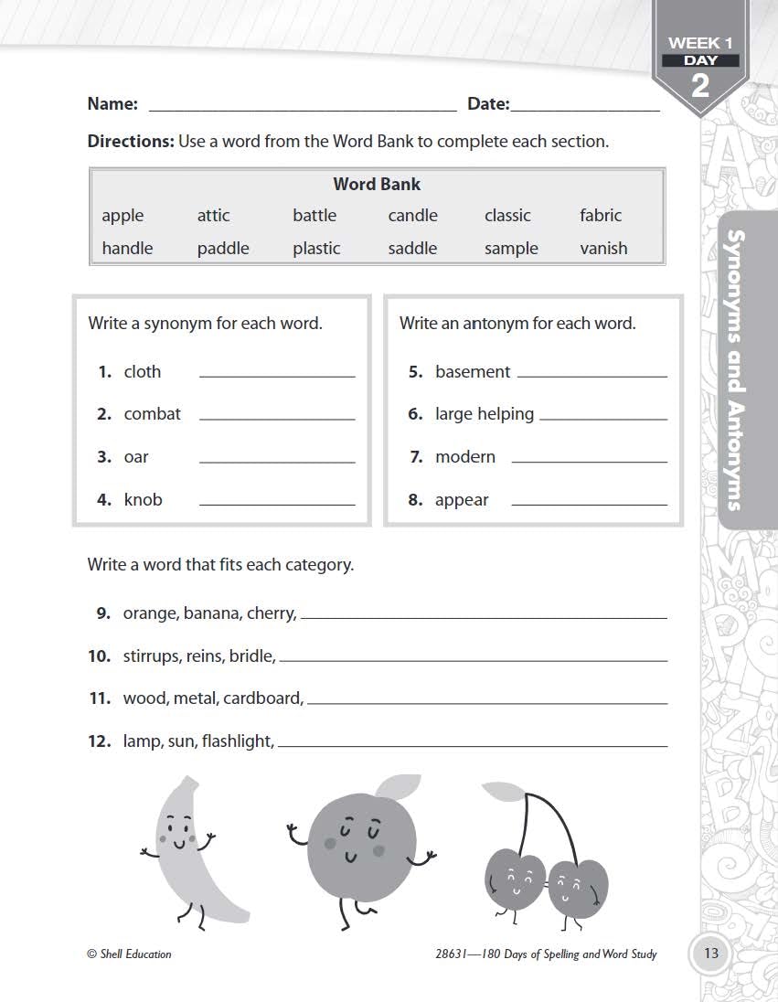 180 Days™: Spelling and Word Study for Third Grade: Practice, Assess, Diagnose