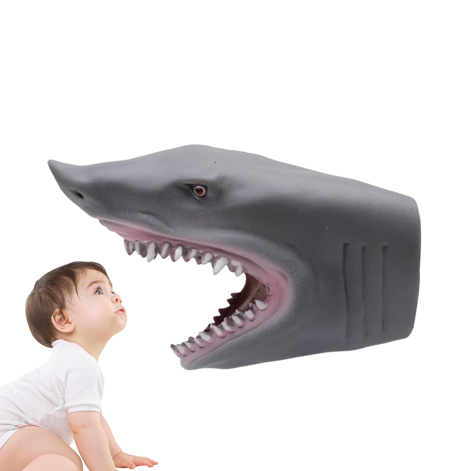 Alligator Puppet, Shark Gray, Refer to description
