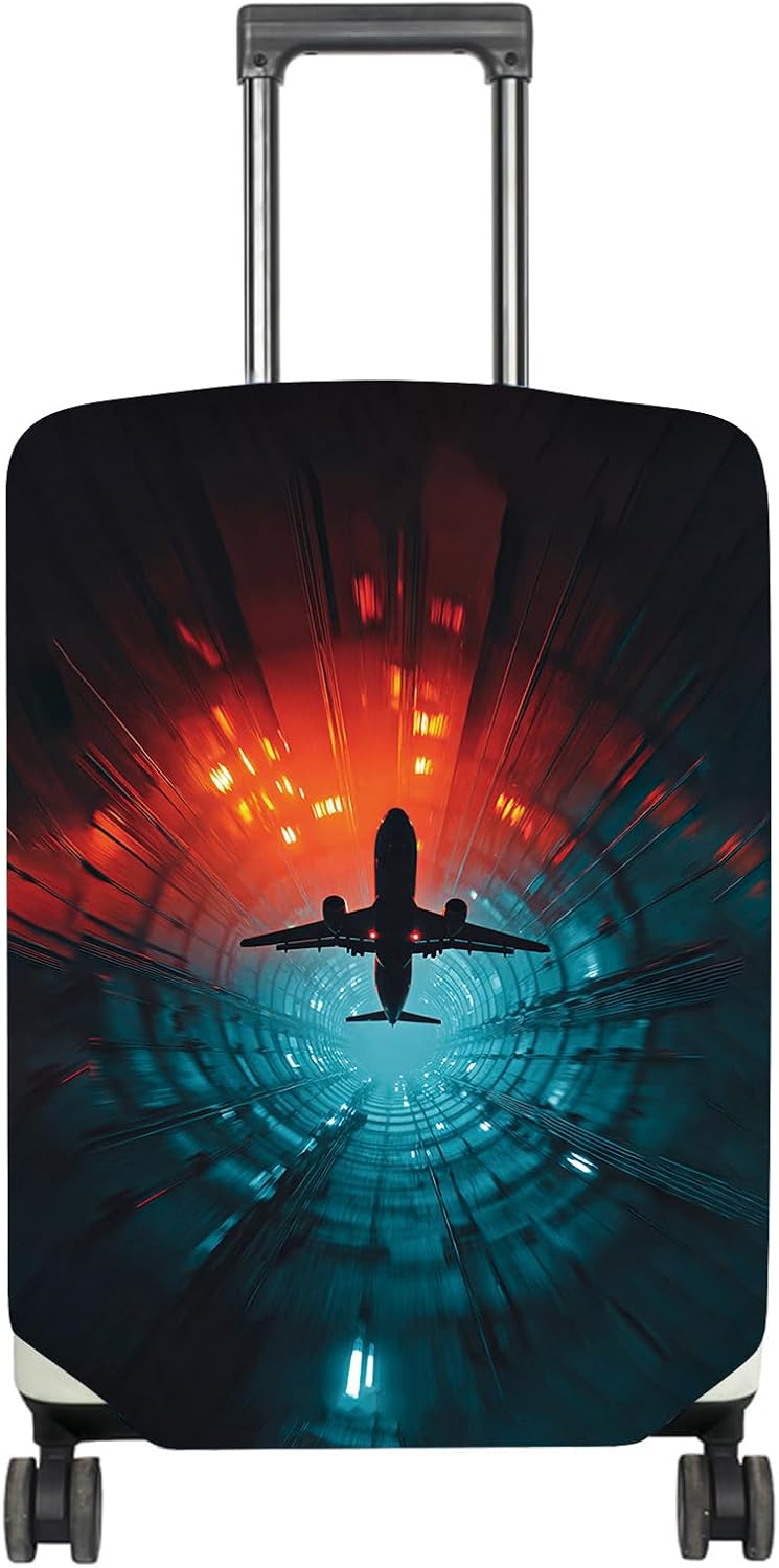 Nuxovilar Airplane Flight Luggage Cover Fits 32-34" Elastic Fabric